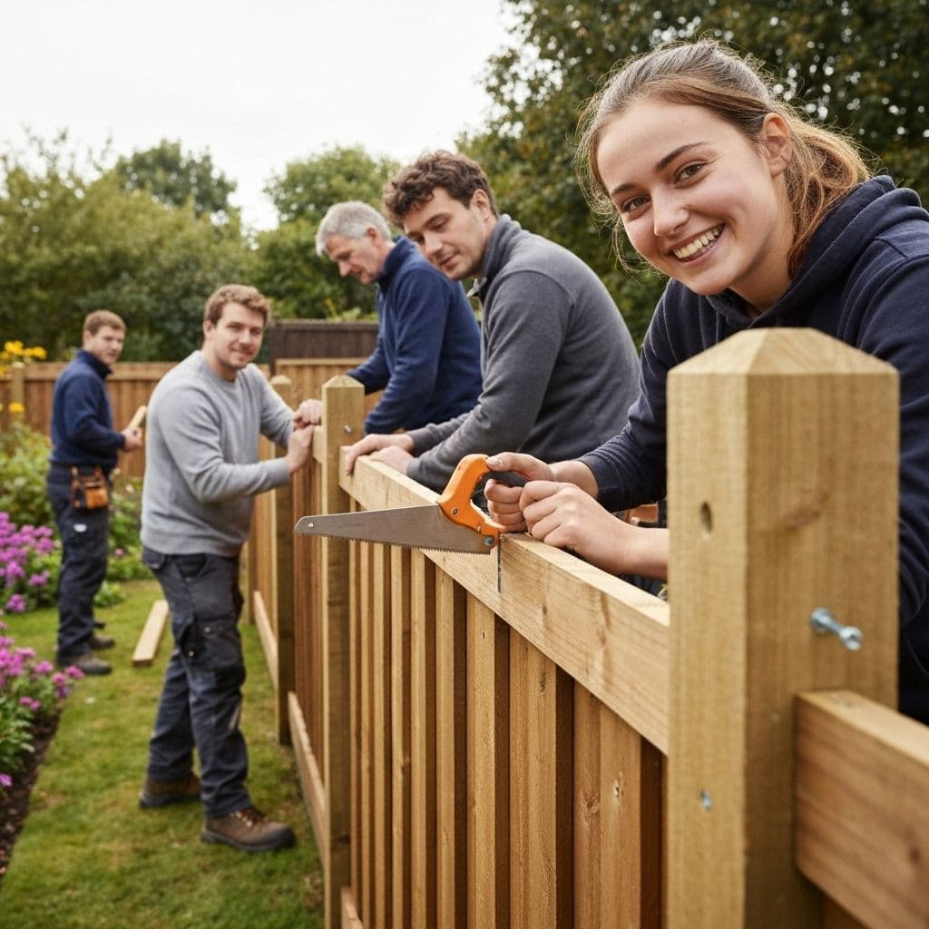 Professional fencing installation team in London